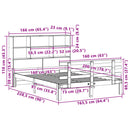 vidaXL tömör fenyőfa könyvespolcos ágy matrac nélkül 160 x 200 cm