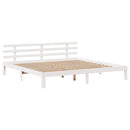 vidaXL fehér tömör fenyőfa könyvespolcos ágy matrac nélkül 180x200 cm