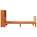 vidaXL barna tömör fenyőfa könyvespolcos ágy matrac nélkül 75 x 190 cm