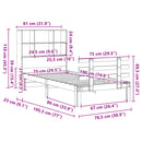 vidaXL barna tömör fenyőfa könyvespolcos ágy matrac nélkül 75 x 190 cm