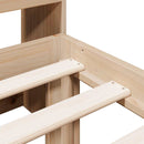 vidaXL tömör fenyőfa könyvespolcos ágy matrac nélkül 90 x 190 cm