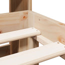 vidaXL tömör fenyőfa könyvespolcos ágy matrac nélkül 135 x 190 cm