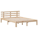 vidaXL tömör fenyőfa könyvespolcos ágy matrac nélkül 140 x 190 cm