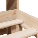 vidaXL tömör fenyőfa könyvespolcos ágy matrac nélkül 150 x 200 cm