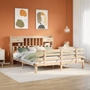 vidaXL tömör fenyőfa könyvespolcos ágy matrac nélkül 180 x 200 cm