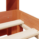 vidaXL barna tömör fenyőfa könyvespolcos ágy matrac nélkül 140 x 190cm