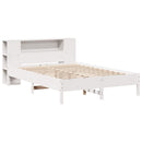 vidaXL fehér tömör fenyőfa könyvespolcos ágy matrac nélkül 140x190 cm