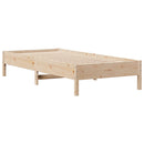 vidaXL tömör fenyőfa könyvespolcos ágy matrac nélkül 75 x 190 cm