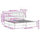 vidaXL fehér tömör fenyőfa könyvespolcos ágy matrac nélkül 180x200 cm