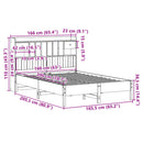 vidaXL fehér tömör fenyőfa könyvespolcos ágy matrac nélkül 160x200 cm