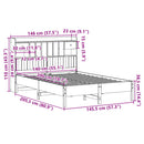 vidaXL fehér tömör fenyőfa könyvespolcos ágy matrac nélkül 140x200 cm