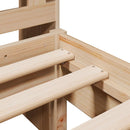 vidaXL tömör fenyőfa könyvespolcos ágy matrac nélkül 90 x 200 cm