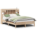 vidaXL tömör fenyőfa könyvespolcos ágy matrac nélkül 140 x 190 cm