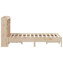 vidaXL tömör fenyőfa könyvespolcos ágy matrac nélkül 135 x 190 cm