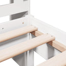 vidaXL fehér tömör fenyőfa könyvespolcos ágy matrac nélkül 90 x 190 cm