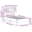 vidaXL fehér tömör fenyőfa könyvespolcos ágy matrac nélkül 90 x 190 cm
