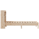 vidaXL tömör fenyőfa könyvespolcos ágy matrac nélkül 75 x 190 cm