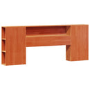 vidaXL barna tömör fenyőfa könyvespolcos ágy matrac nélkül 180 x 200cm