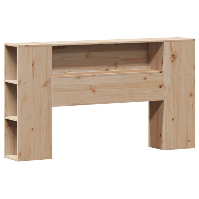vidaXL tömör fenyőfa könyvespolcos ágy matrac nélkül 140 x 200 cm