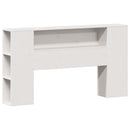 vidaXL fehér tömör fenyőfa könyvespolcos ágy matrac nélkül 135x190 cm