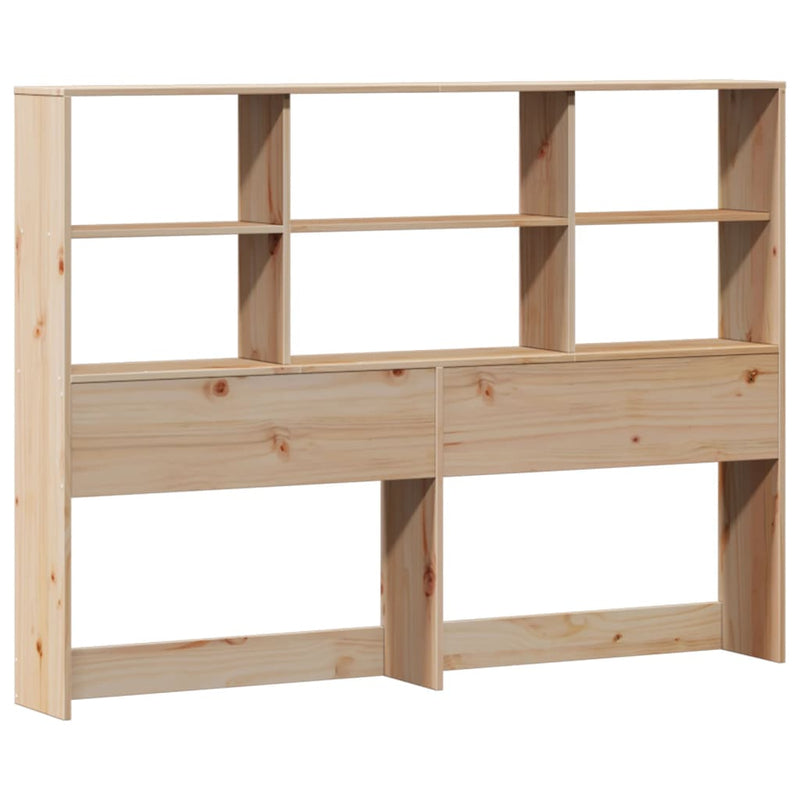 vidaXL tömör fenyőfa könyvespolcos ágy matrac nélkül 150 x 200 cm
