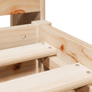 vidaXL tömör fenyőfa könyvespolcos ágy matrac nélkül 180 x 200 cm