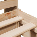 vidaXL tömör fenyőfa könyvespolcos ágy matrac nélkül 90 x 190 cm