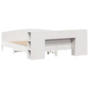 vidaXL fehér tömör fenyőfa könyvespolcos ágy matrac nélkül 180x200 cm