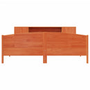 vidaXL barna tömör fenyőfa könyvespolcos ágy matrac nélkül 180 x 200cm