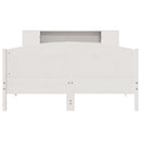 vidaXL fehér tömör fenyőfa könyvespolcos ágy matrac nélkül 150x200 cm