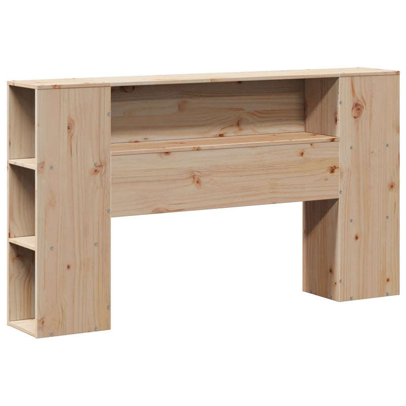 vidaXL tömör fenyőfa könyvespolcos ágy matrac nélkül 140 x 200 cm