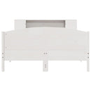 vidaXL fehér tömör fenyőfa könyvespolcos ágy matrac nélkül 140x190 cm