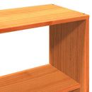 vidaXL barna tömör fenyőfa könyvespolcos ágy matrac nélkül 120 x 190cm