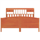 vidaXL barna tömör fenyőfa könyvespolcos ágy matrac nélkül 200 x 200cm