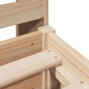 vidaXL tömör fenyőfa könyvespolcos ágy matrac nélkül 180 x 200 cm