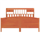 vidaXL barna tömör fenyőfa könyvespolcos ágy matrac nélkül 180 x 200cm