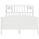 vidaXL fehér tömör fenyőfa könyvespolcos ágy matrac nélkül 140x200 cm