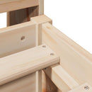 vidaXL tömör fenyőfa könyvespolcos ágy matrac nélkül 135 x 190 cm