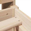 vidaXL tömör fenyőfa könyvespolcos ágy matrac nélkül 100 x 200 cm