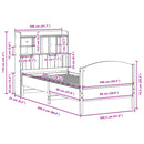vidaXL tömör fenyőfa könyvespolcos ágy matrac nélkül 100 x 200 cm