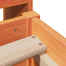 vidaXL barna tömör fenyőfa könyvespolcos ágy matrac nélkül 75 x 190 cm