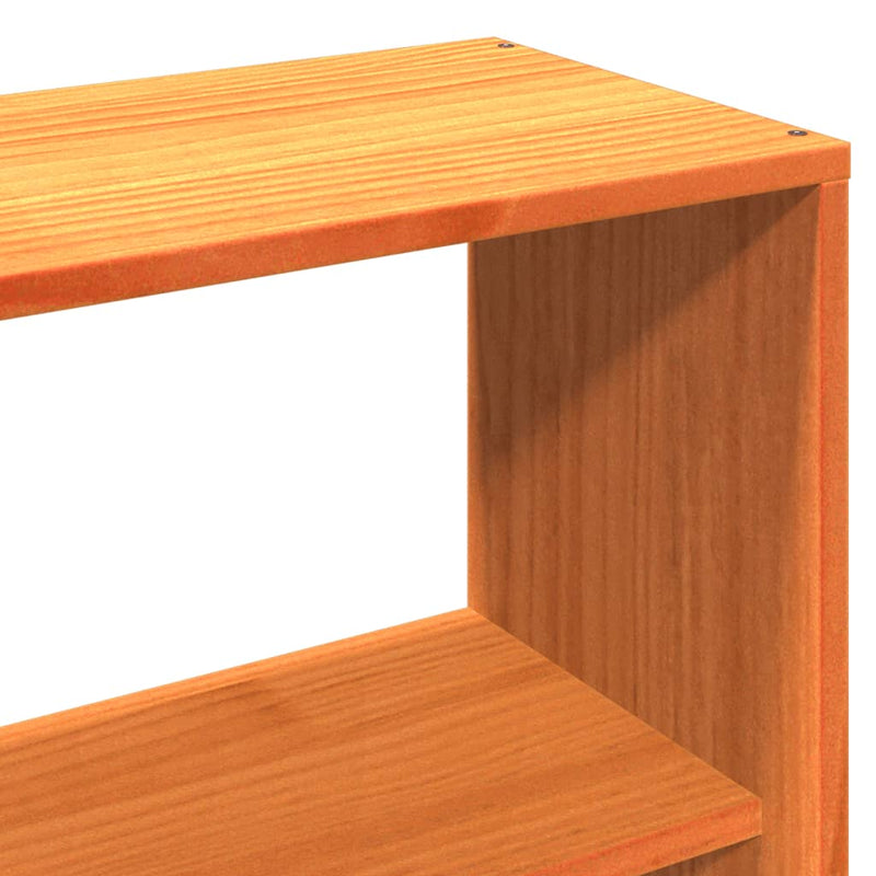 vidaXL viaszbarna tömör fenyőfa ágy matrac nélkül 135 x 190 cm