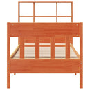 vidaXL viaszbarna tömör fenyőfa ágy matrac nélkül 90 x 190 cm