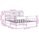 vidaXL tömör fenyőfa ágy matrac nélkül 180 x 200 cm