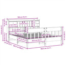 vidaXL viaszbarna tömör fenyőfa ágy matrac nélkül 180 x 200 cm