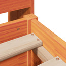 vidaXL viaszbarna tömör fenyőfa ágy matrac nélkül 150 x 200 cm