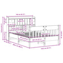 vidaXL viaszbarna tömör fenyőfa ágy matrac nélkül 150 x 200 cm