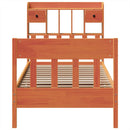 vidaXL viaszbarna tömör fenyőfa ágy matrac nélkül 100 x 200 cm