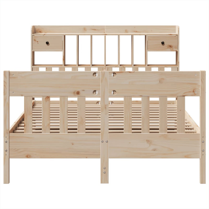 vidaXL tömör fenyőfa ágy matrac nélkül 140 x 190 cm