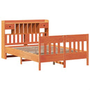 vidaXL viaszbarna tömör fenyőfa ágy matrac nélkül 140 x 190 cm